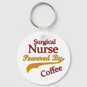 Surgical Nurse Powered By Coffee Key Ring