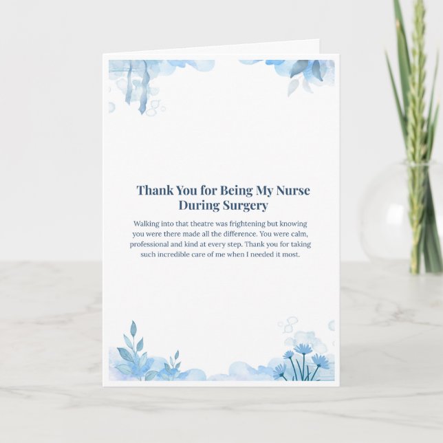 Surgical Nurse Thank You Card (Front)