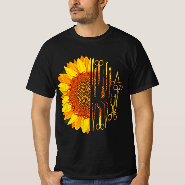 Surgical Scrub Tech Surgeon Sunflower Surgery Inte T-Shirt (Front)