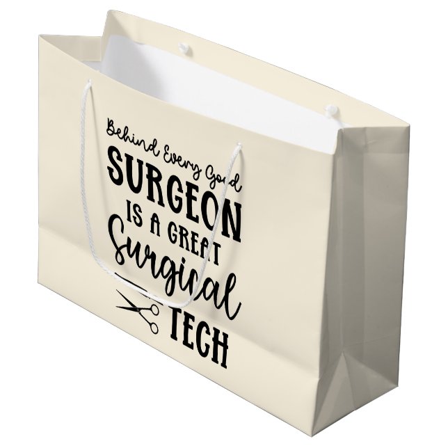 Surgical Tech | Surgical Technologist Appreciation Large Gift Bag (Front Angled)