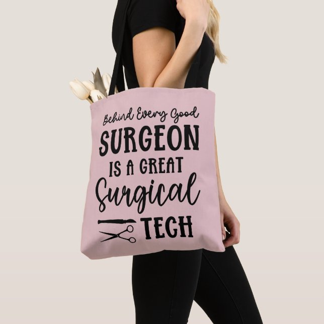 Surgical Tech | Surgical Technologist Appreciation Tote Bag (Close Up)