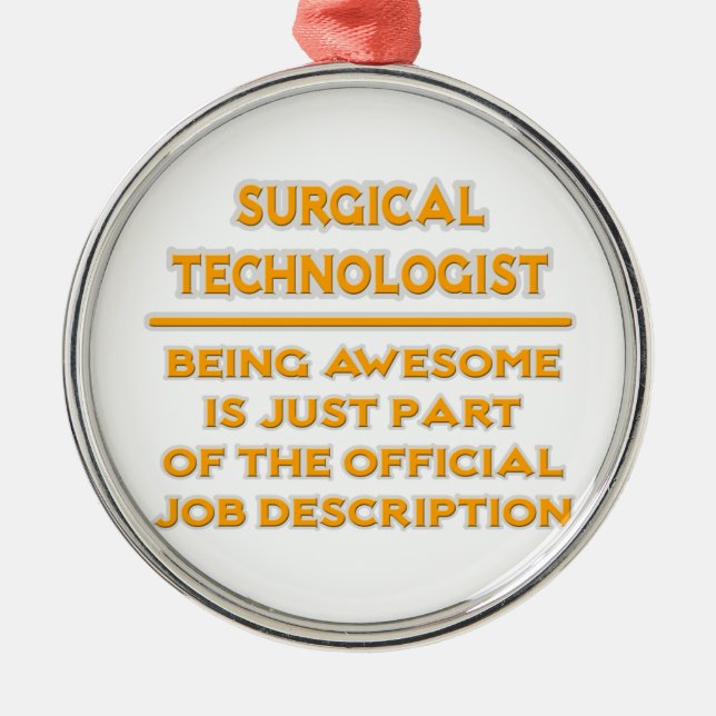 Surgical Technologist .. Job Description Metal Tree Decoration (Front)