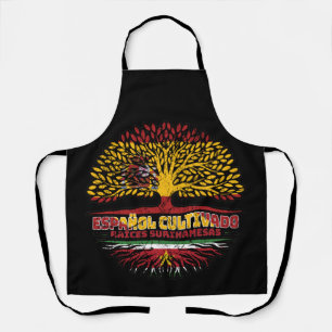 Surinam Surinamese Spanish Spain Tree Roots Flag Apron