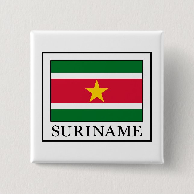 Suriname 15 Cm Square Badge (Front)