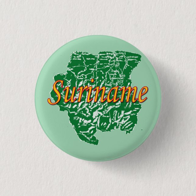 Suriname 3 Cm Round Badge (Front)