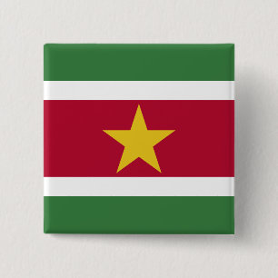 Suriname Flag 15 Cm Square Badge