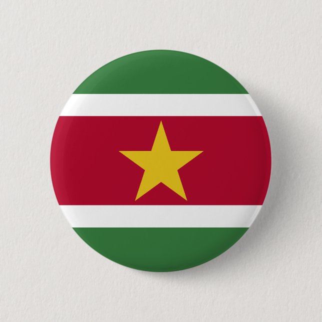 Suriname Flag 6 Cm Round Badge (Front)