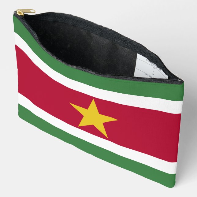 Suriname flag accessory pouch (Open)