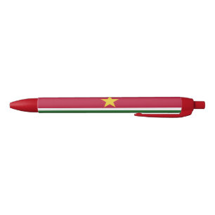 Suriname Flag Black Ink Pen
