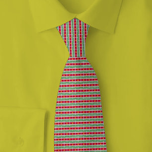 Suriname Flag Brick Pattern Tie