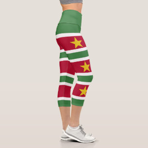 Suriname Flag Capri Leggings