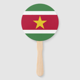 Suriname Flag Hand Fan