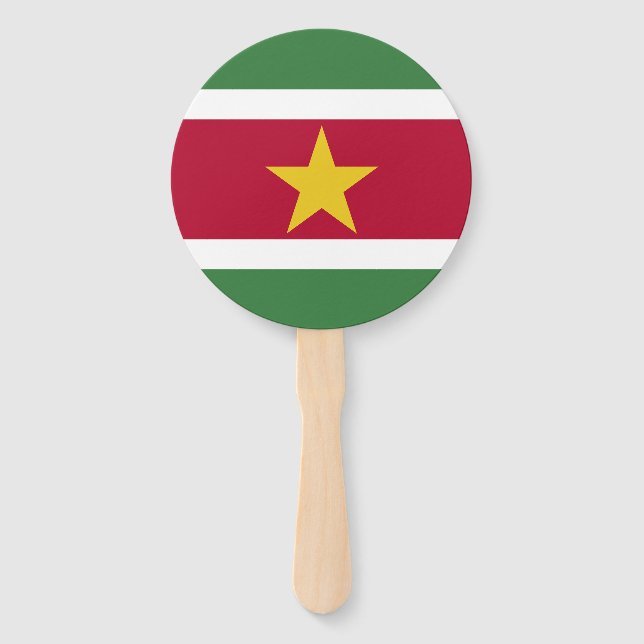 Suriname Flag Hand Fan (Front)