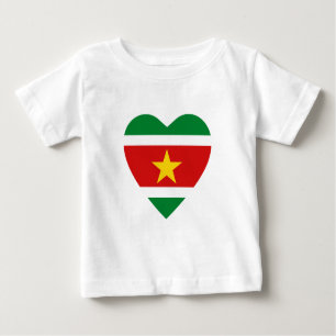 Suriname Flag Heart T-Shirt