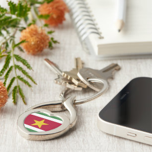 Suriname flag key ring