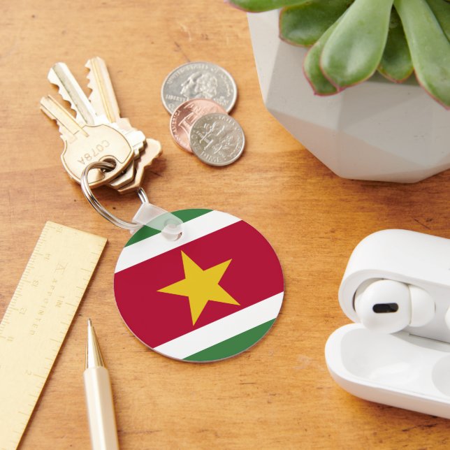 Suriname flag key ring (Desk)