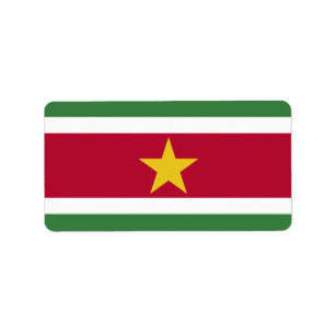 Suriname flag label