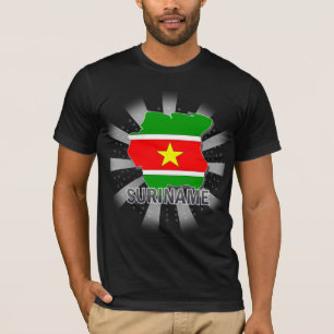 Suriname Flag Map 2.0 T-Shirt