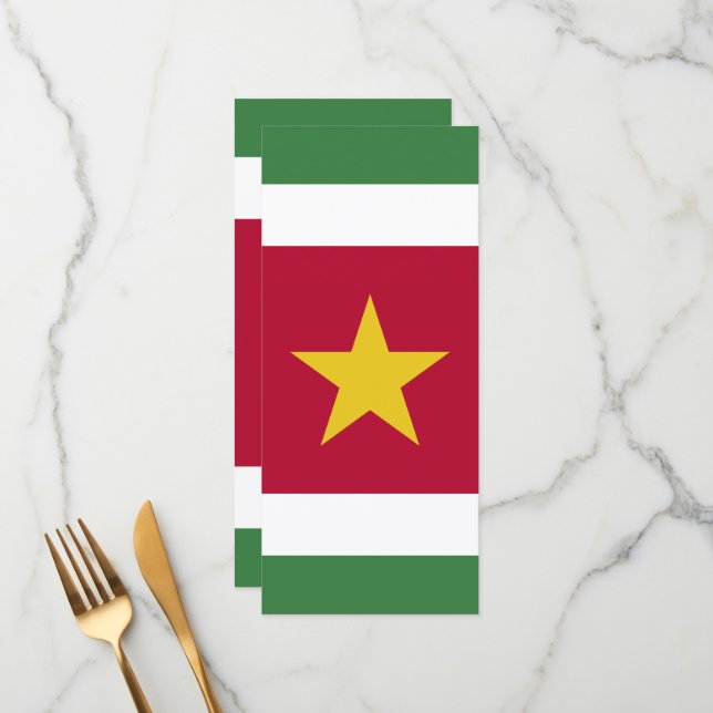Suriname flag menu (Front/Back In Situ)