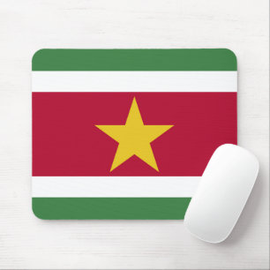 Suriname flag mouse pad