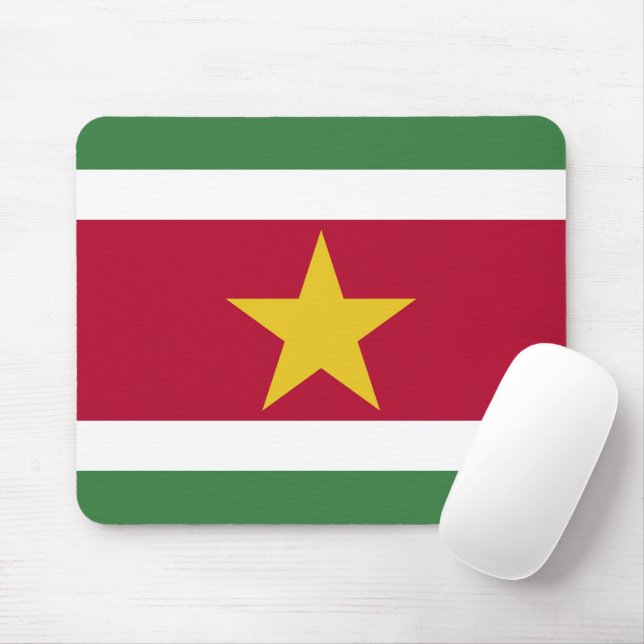 Suriname flag mouse pad (With Mouse)