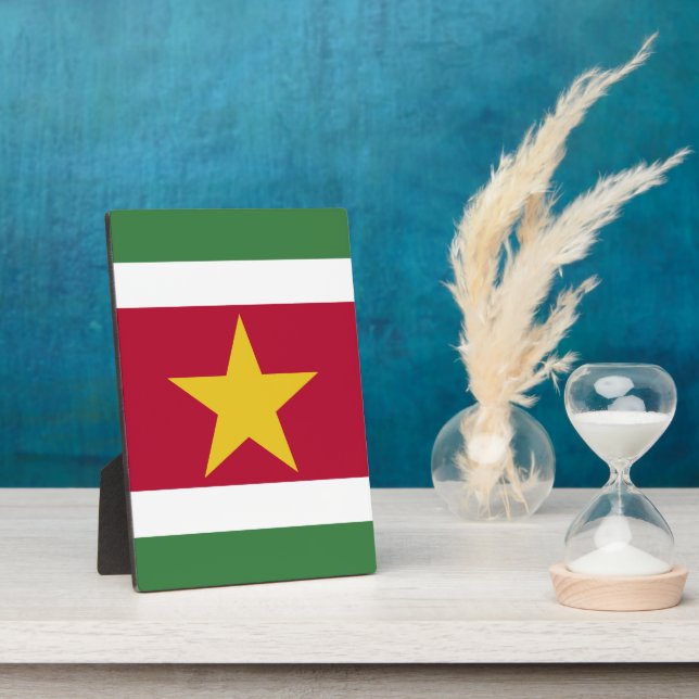 Suriname flag plaque (Side)