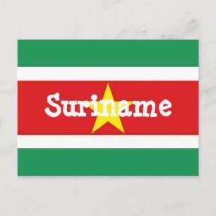 Suriname flag postcard