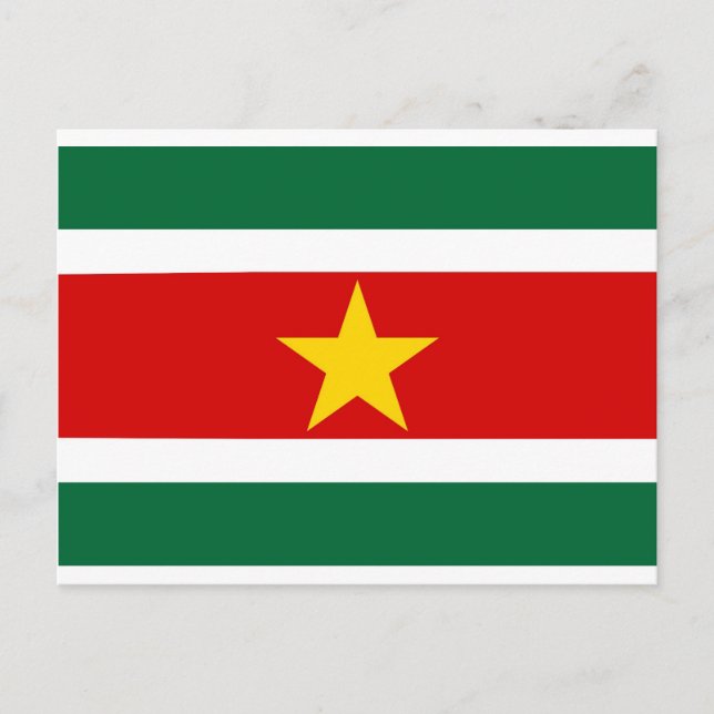 Suriname flag postcard (Front)