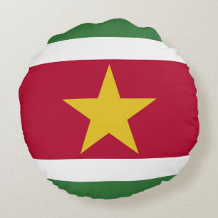 Suriname flag round cushion