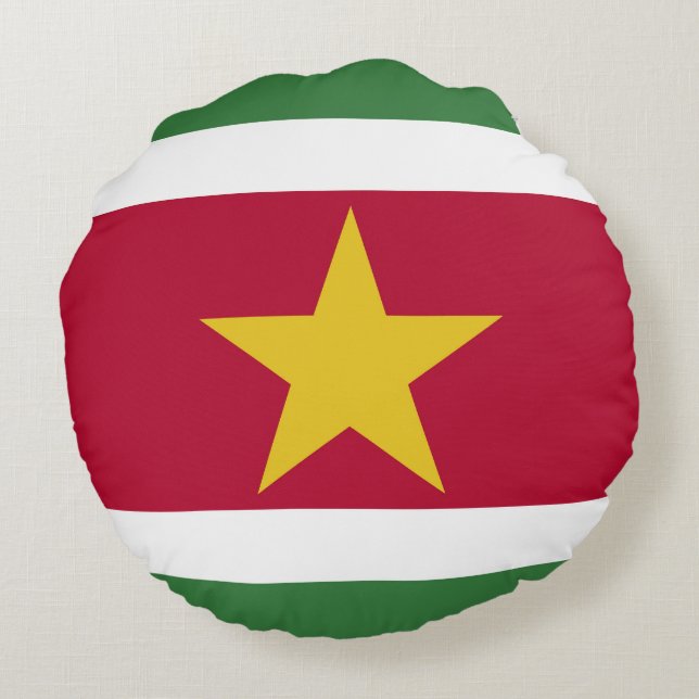 Suriname flag round cushion (Back)