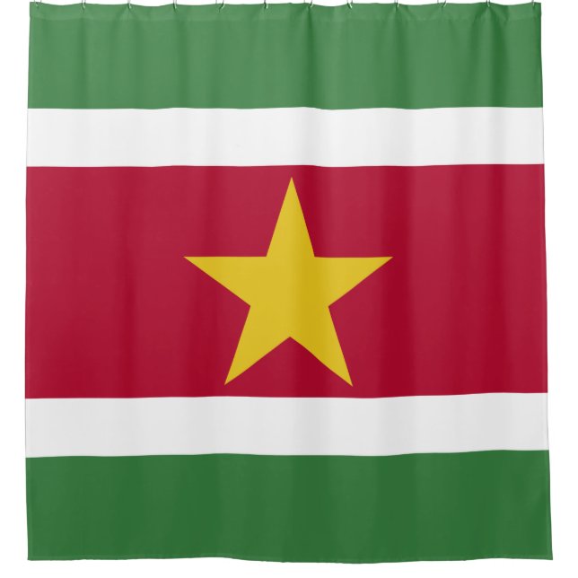 Suriname Flag Shower Curtain (Front)