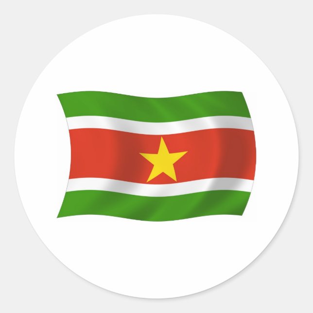 Suriname Flag Sticker (Front)