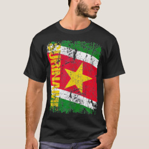 SURINAME Flag Vintage Distressed SURINAME  T-Shirt