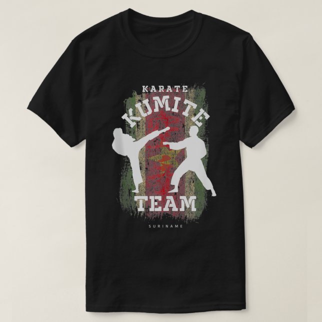 Suriname Karate Kumite Martial Arts Karate  T-Shirt (Design Front)