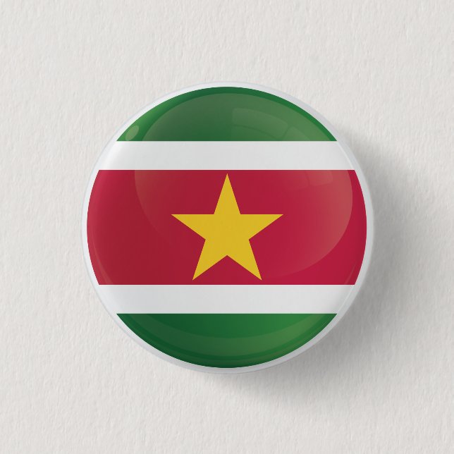 Suriname  Round Icon Flag 3 Cm Round Badge (Front)