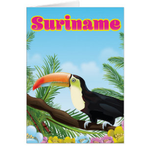Suriname South american paradise travel poster