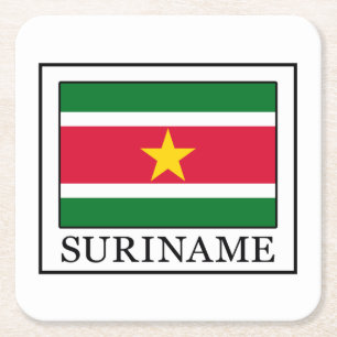 Suriname Square Paper Coaster