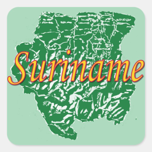 Suriname Square Sticker (Front)
