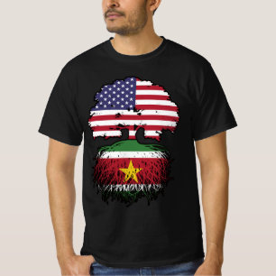 Suriname Surinamese American USA Tree Roots Flag T-Shirt
