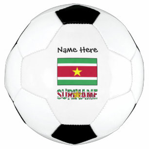 Suriname Surinamese Flag Personalised Soccer Ball