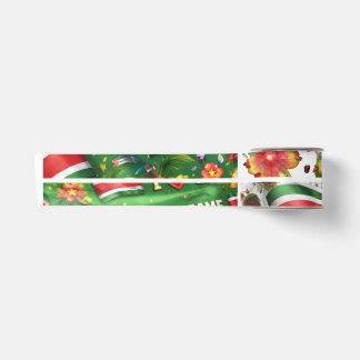 Suriname Tropical Flag Gift Wrapping Paper | Colou Satin Ribbon