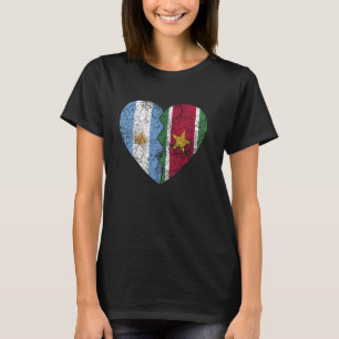 SURINAMES Argentinian Flags Heart Argentina Surin T-Shirt