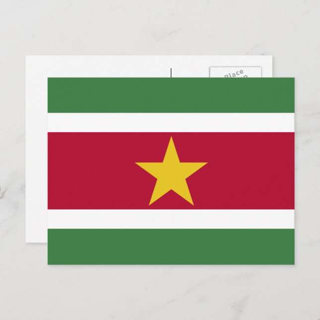 Surinamese Flag, Flag of Suriname Postcard (Front/Back)