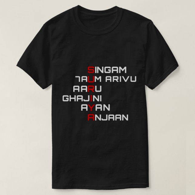 Suriya Tamil Movies   T-Shirt (Design Front)