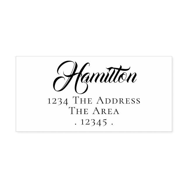 Surname And Address personalised Rubber Stamp (Imprint)