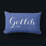 Surname Personalised Pillow<br><div class="desc">Our surname lumbar pillow is a perfect gift for your favourite family or couple. Personalise with the surname of your choice and share. Thanks for stopping by. Donna</div>