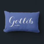 Surname Personalised Pillow<br><div class="desc">Our surname lumbar pillow is a perfect gift for your favourite family or couple. Personalise with the surname of your choice and share. Thanks for stopping by. Donna</div>