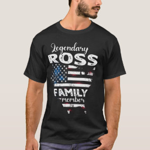 Surname Ross US Flag Ross Last Name Ross T-Shirt