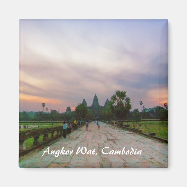 Surnise Journey to Angkor Wat Cambodia Magnet (Front)