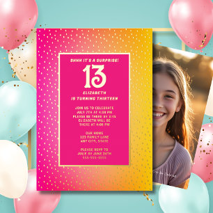 Surprise 13th Birthday Party Bright Colors Blingy